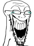 closed_eyes crying glasses laughing open_mouth soyjak stretched_mouth stubble variant:soyak // 768x1024 // 324.2KB