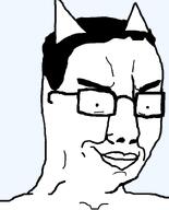 cat_ear glasses hair series:unfunnycreature smile smug unfunny_creature variant:chudjak // 645x800 // 24.4KB