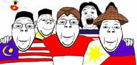 arm association_of_southeast_asian_nations brunei closed_mouth clothes country ear fist flag glasses hair hand hat indonesia int_(4chan) malaysia merge multiple_soyjaks mustache open_mouth philippines rice_hat smile soyjak stubble subvariant:fingerboy subvariant:gapejak_front subvariant:wholesome_soyjak thailand tranny variant:a24_slowburn_soyjak variant:alicia variant:bernd variant:gapejak variant:impish vietnam // 2136x1018 // 247.1KB