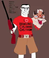 anthro artist:daklr based beheaded chud closed_mouth decapitated fox furfag furry keyed meta:not_oc open_mouth sniper_rifle variant:chudjak weapon