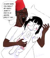 Colorlesspy(nameroach) angry black_skin body_pillow crying dark_skin female fez glasses junibooru_(user) mustache soyjak stretched_chin stretched_mouth stubble turk turkiye tvrkaryan variant:soyak woman // 1207x1400 // 685.9KB