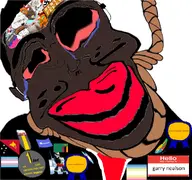 ack autism award badge black_skin bloodshot_eyes crying deformed discord distorted flag:papua_new_guinea flag:transgender_pride_flag flag:zambia furry garrynealson_(namefag) hanging hello_my_name_is_(sticker) meta:namefags nigger pedophile rope soot_colors subvariant:jartycuck subvariant:patrick text tranny trend:jartycuck trend:slopjak variant:chudjak // 961x900 // 276.0KB