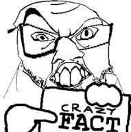 content_aware distorted fact fact_sign glasses hand holding_object large_nose looking_at_you open_mouth pointing raised_eyebrow soyjak stubble subvariant:crazyguyjak teeth text variant:feraljak // 800x803 // 21.2KB