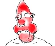 closed_mouth glasses holding_breath looking_up red_face red_skin retard soyjak stubble variant:parrotjak // 682x576 // 110.4KB