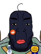 armor atheism_(reddit) beard black_skin christianity gabriel_(ultrakill) red_lips reddit stain subvariant:chudplier troonslop ultrakill ultrakillpedo variant:chudjak variant:markiplier_soyjak yellow_sclera // 600x800 // 65.2KB