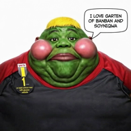 big_cheeks big_lips black_skin character:hunky emerald_(namefag) ext=mp4 garten_of_banban meta:ai_generated meta:namefags meta:not_oc subvariant:fat_alicia variant:alicia