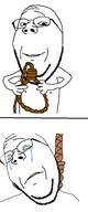 arm closed_eyes crying glasses hanging rope sad soyjak stubble subvariant:wholesome_soyjak suicide variant:gapejak // 796x1912 // 360.5KB