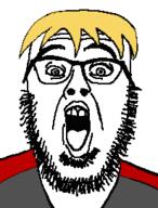 glasses grey_shirt looking_at_you nate open_mouth stubble variant:waljak white_background yellow_hair // 206x271 // 7.2KB