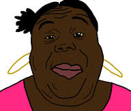 black_skin closed_mouth clothes earring fat hair left_4_dead_(series) left_4_dead_2 nigger pink_shirt rochelle_(left_4_dead) soyjak valve variant:alicia video_game yellow_sclera // 592x503 // 160.7KB