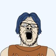 blue_hair cahara fear_and_hunger glasses soyjak stubble transparent_background variant:a24_slowburn_soyjak // 2500x2500 // 725.2KB