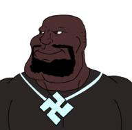 beard black_skin kanye_west subvariant:mexiaryan swastika t50_eyes variant:meximutt ye // 923x908 // 88.2KB