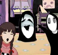 anime arm brown_hair female ghost girl hair hand madotsuki nas open_mouth pointing soy_parody soyjak variant:two_pointing_soyjaks video_game white_skin yume_nikki // 856x810 // 96.9KB