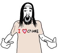 arm beard clothes ear gore hand heart i_love long_hair mustache open_mouth plagued_moth pointing soyjak stubble tranny tshirt variant:shirtjak youtuber // 618x559 // 129.1KB