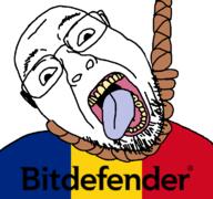 antivirus bitdefender country flag glasses hanging open_mouth romania soyjak stubble suicide variant:bernd // 768x718 // 53.0KB