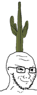 bald cactus glasses object_on_head op_is_an_aryan_beast_for_not_taging_his_own_posts plant series:gardenjak stubble subvariant:soyak_(smug) variant:soyak white_background // 642x1622 // 14.5KB