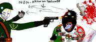 Alianza_Anticomunista_Argentina Escarapela Etnocacerismo Mexican_Empire Nuevo_Triunfo Peronism Peruvian_Hat anime argentina aryan_brotherhood aztec blood christian_cross confederate_flag corona_(beer) glove gore helmet hispanidad indigenous kanna_kamui knife mexico military_uniform morenazi nazism nigger pillow pistol propaganda propaganda_poster schutzstaffel spade spain spanish_empire strasserism swastika trad_catholic_conquistador_1488 trans_flag variant:bernd variant:chudjak wiphala // 1600x707 // 688.7KB