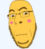 blush closed_mouth emoticon glasses neutral series:soymoji soyjak stubble variant:cobson yellow yellow_skin // 775x849 // 37.3KB