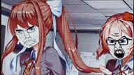 anime anime_female chud doki_doki_literature_club! tranime_girl variant:chudjak variant:cobson variant:feraljak variant:markiplier_soyjak video video_game // 1280x720, 22.4s // 3.0MB