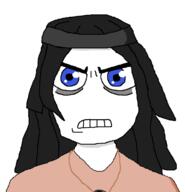 angry blue_eyes blush closed_mouth clothes hair necklace teeth variant:soytan // 680x705 // 31.8KB