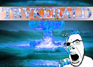 blue_fire fire glasses hair irl irl_backgreound missing_eye nuclear nuclear_explosion open_mouth soyjak stubble teeth text truke trvke trvthnvke variant:cobson // 1586x1159 // 2.2MB