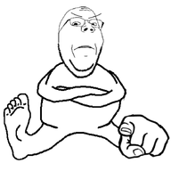 angry animated closed_mouth crossed_arms foot full_body glasses pointing pointing_at_viewer sitting soyjak stubble subvariant:wholesome_soyjak variant:gapejak // 740x680 // 130.5KB