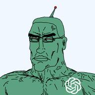 antenna buff chatgpt green_skin red_sclera robot subvariant:perceptive_chud variant:chudjak // 799x799 // 20.0KB