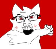 angry boykisser boykissersilly_cat cockroach country furfag furnigger furry hand looking_to_you perspective punch red_background red_eyes variant:feraljak // 1045x908 // 127.9KB