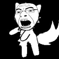 animal animated background beard black_background boykisser boykissersilly_cat cat closed_mouth dance excited eyebrows eyes full_head fur furry glasses head looking_to_the_left looking_to_the_right open_mouth rotating smile soyjak stubble tail variant:cobson // 500x456 // 148.3KB