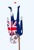 australia blood bloodshot_eyes clothes crying flag flag:australia flipped full_body glasses hair open_mouth purple_hair rope soyjak star_(symbol) stubble suicide tongue upside_down variant:bernd // 2012x2908 // 543.0KB