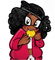 black_skin blush child coin cute dark_skin drawing eating female kid meta:tagme open_eyes subvariant:soyniqua sweating tranny_artstyle variant:soytan // 2624x2864 // 2.1MB