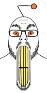 angry antenna bloodshot_eyes clenched_teeth glasses mustache orange_sclera reddit snoo soyjak stubble subvariant:flartrage thick_eyebrows variant:flartson // 410x809 // 14.1KB