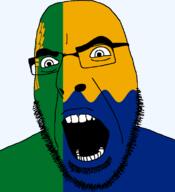 angry british flag flag:morayshire glasses hair looking_to_the_left moray morayshire open_mouth scotland soyjak stubble teeth thick_eyebrows united_kingdom variant:cobson wheat // 721x789 // 42.2KB