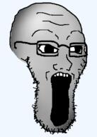 glasses jupiter metis moon open_mouth solar_system soyjak space stretched_mouth stubble variant:soyak // 214x300 // 26.9KB