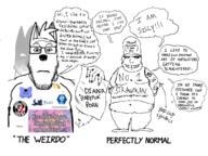 belly_button clothes discord e621 f_list fat furry glasses hat nose spade strawman swastika text variant:markiplier_soyjak variant:unknown white_background // 2048x1536 // 1.0MB