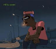 black_skin blackpill blackpilled cat_ear cigarette clothes hat its_over jimbo_(namefag) meta:namefags sitting text variant:chudjak // 1088x960 // 917.9KB