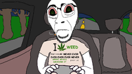 animated bloodshot_eyes car driving glasses road seat shirts smoke smoking steering_wheel stubble subvariant:hydrocephason tree variant:cobson weed window // 1280x720 // 402.8KB