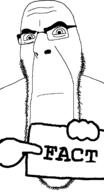 bald big_mouth closed_mouth fact fact_sign glasses neutral pointing serious sign soyjak stretched_mouth stubble text variant:cobson // 721x1333 // 76.4KB