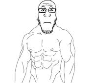 arm looking_at_you muscles standing subvariant:neutralplier variant:markiplier_soyjak // 1056x937 // 68.7KB