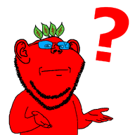 beetroot broot closed_mouth confused looking_at_you question_mark red_skin series:brootmoji shrugging stubble text tinted_glasses variant:impish_soyak_ears // 1000x1000 // 44.1KB