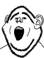 ear hair merge open_mouth soyjak stubble variant:impish_soyak_ears variant:ishish_soyak_ears // 598x800 // 110.0KB