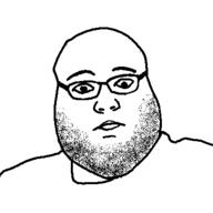 beard closed_mouth clothes fat glasses neutral soyjak tshirt variant:fatjak // 400x400 // 11.5KB
