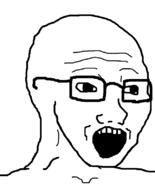 glasses merge open_mouth soyjak template variant:soyak variant:wojak // 644x800 // 31.9KB