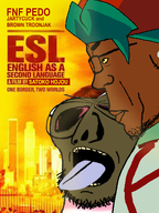 2soyjaks brown brown_skin brown_troonjak closed_mouth clothes english_text esl fnf_pedo glasses hair hat looking_to_the_left movie_poster nigger open_mouth red_eyes satoko_houjou(namefag) stubble subvariant:chudplier subvariant:sidechudplier text tongue_out variant:markiplier_soyjak variant:ross_scott yellow_sclera // 375x500 // 268.1KB