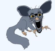 animal aye-aye big_ears distorted ear full_body fur glasses hand open_mouth series:animaljaks soyjak stretched_mouth stubble subvariant:el_perro_loco tail variant:el_perro_rabioso whisker yellow_sclera // 1300x1219 // 154.5KB