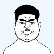 angry drew_pavlou fat glasses obese serious stare template transparent_background variant:pavloujak // 1164x1164 // 21.9KB