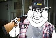 bigfoot elf_ears fat glasses gun heroin hunter obese pacific sasquatch shotgun squatchin' subvariant:chudmutt sweating west // 449x301 // 170.1KB
