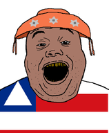 bahia bahiano bald brown_skin clothes double_chin eyebrows fat flag:bahia forehead_lines hat no_glasses no_stubble nose obese open_mouth rotten_teeth star_of_david teeth transparent_background variant:alicia yellow_teeth // 592x720 // 16.9KB