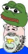 artist:xJanny baby babyjak binky clothes costume frog glasses green_skin pacifier pepe small_eyes stubble variant:gapejak white_skin // 93x178 // 4.8KB