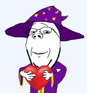 holding_heart smile subvariant:wholesome_soyjak variant:gapejak wizard // 1142x1228 // 79.3KB