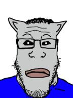 anglomutt black_sclera closed_mouth clothes ear eternal_anglo euromutt glasses hair lips neutral soyjak stubble variant:markiplier_soyjak // 600x800 // 114.2KB